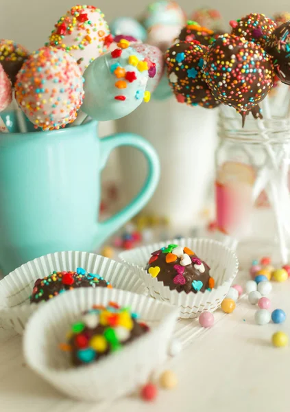 사탕과 팝 케이크의 사진 필터 이미지 — 스톡 사진