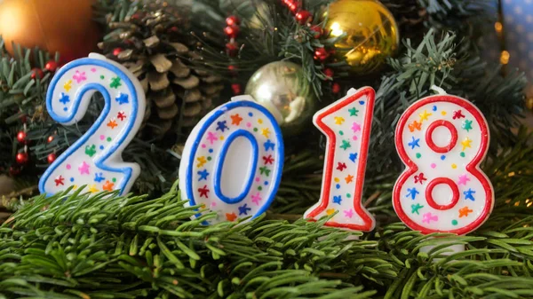 Noel ağacı 2018 sayının portre resim. Mükemmel adam