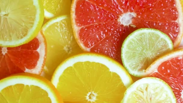 A táblázat alá tartozó citrusfélék lassú mozgás video — Stock videók