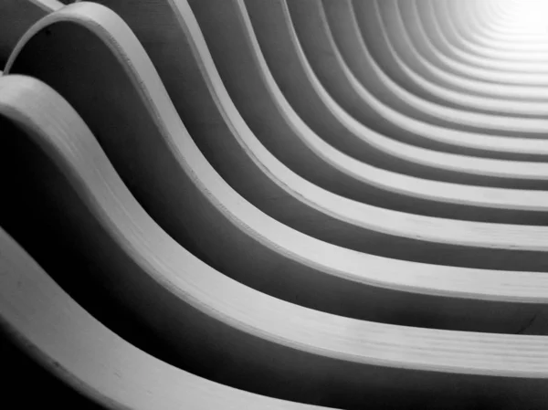 Abstract black-white photo of arhitectural curved details — стокове фото