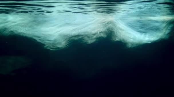 Underwater 4k video of iceberg floating in ocean. View on underwater part of ice in Antarctica — Wideo stockowe