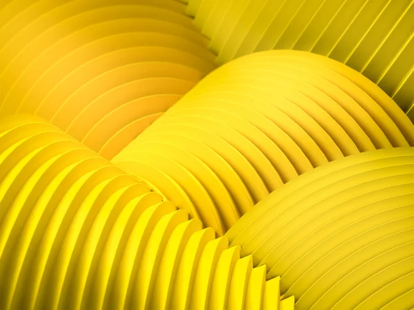 Backgorund Abstrato Com Listras Amarelas Curvas Ondas Renderização Antecedentes Maquetes — Fotografia de Stock
