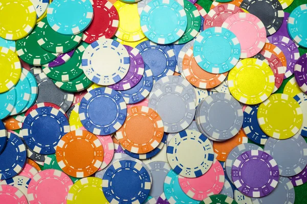 Casino chips görünümü — Stok fotoğraf