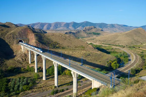 Velocidade Trem vista — Fotografia de Stock