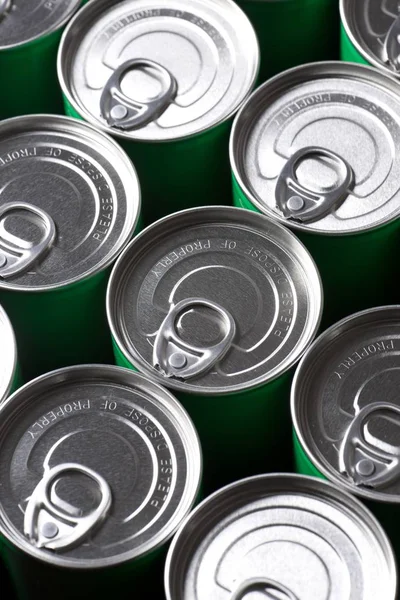 Cans close up — Stock Photo, Image