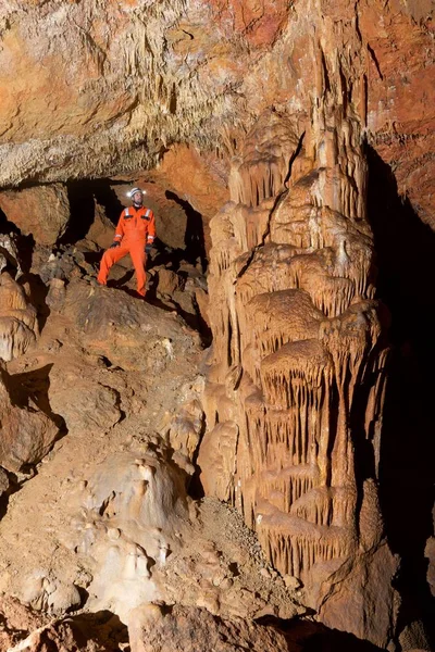Grottkrypning i Spanien — Stockfoto