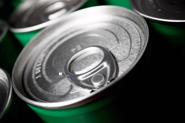 Cans close up — Stock Photo, Image