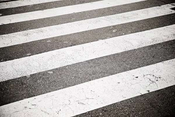 Vista de cruzamento de Zebra — Fotografia de Stock