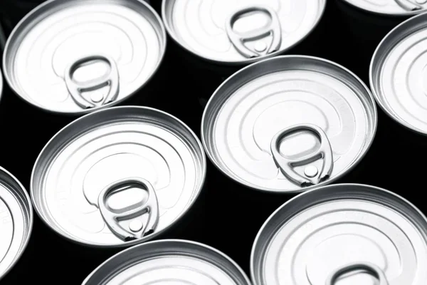 Cans close up — Stock Photo, Image