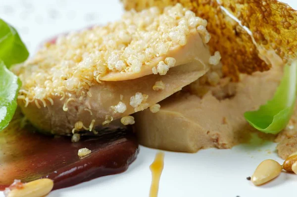 Foie mit Feigen — Stockfoto