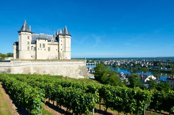 Uitzicht op kasteel van Saumur — Stockfoto