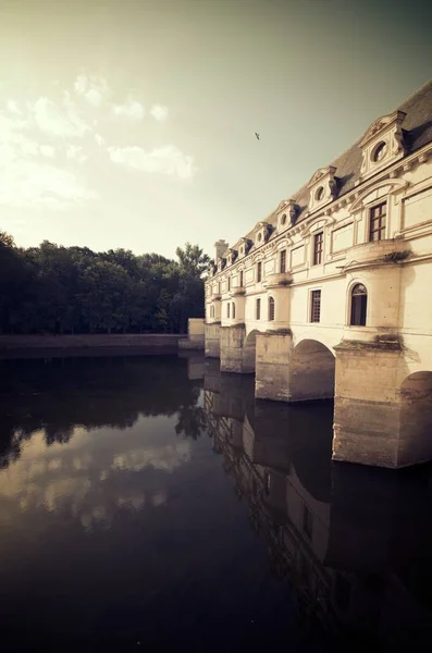 Chenonceau kale Manzaralı — Stok fotoğraf