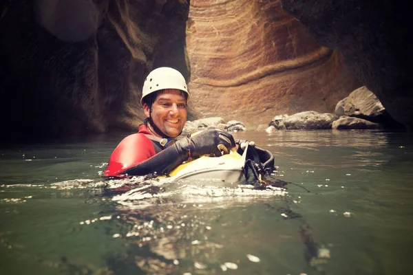 Canyoning, Spanyolország — Stock Fotó