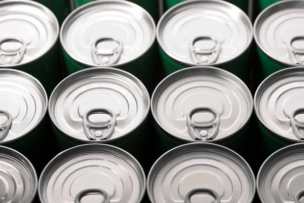 Cans close up — Stock Photo, Image