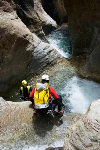 Canyoning i Spanien — Stockfoto