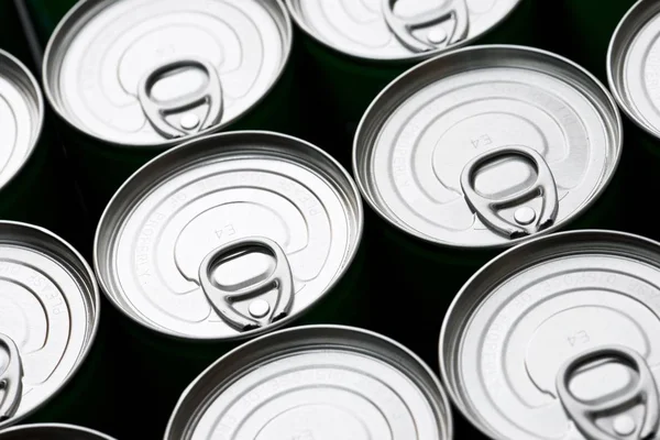 Cans close up — Stock Photo, Image