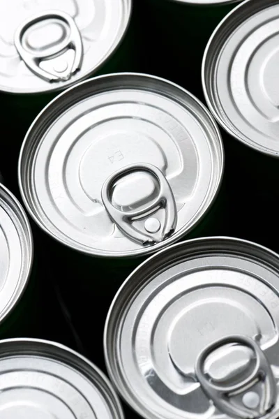 Cans close up — Stock Photo, Image