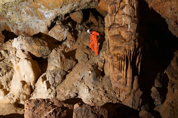 Barlangászat, Spanyolország — Stock Fotó