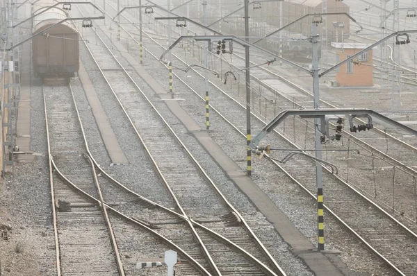 Railway station weergeven — Stockfoto