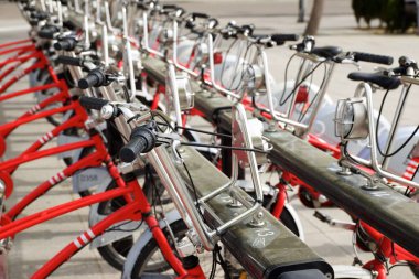 Kiralık bisikletler görünümü