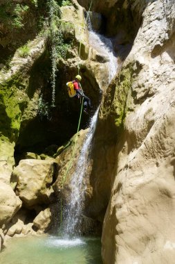 Canyoning in Spain clipart