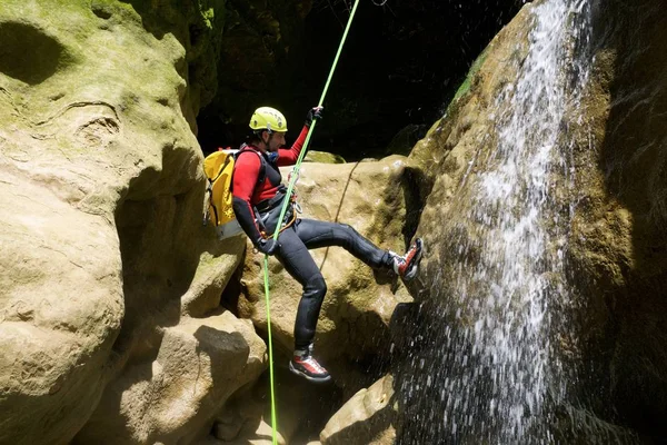 Canyoning in Spain — Stock Photo, Image