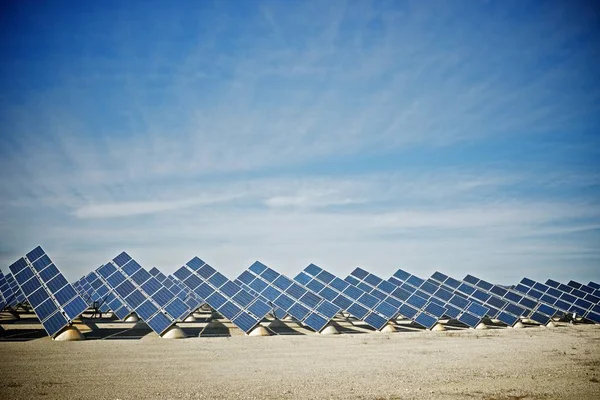 Paneles Fotovoltaicos Para Producción Eléctrica Renovable Provincia Zaragoza Aragón España —  Fotos de Stock