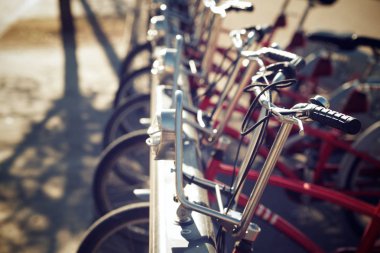 Kiralık bisikletler görünümü