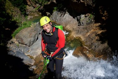 Canyoning in Spain clipart