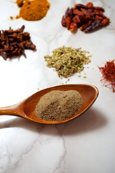 Different kinds of spices — Stock Photo, Image