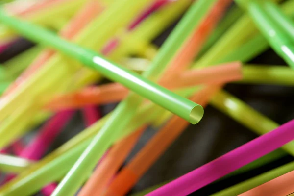 Drinking plastic straws — Stock Photo, Image