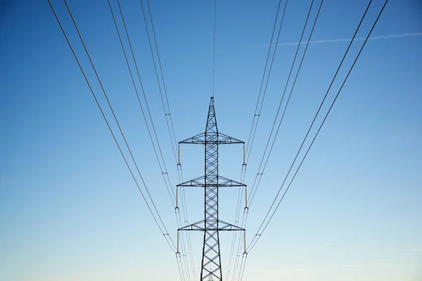 Power line view — Stock Photo, Image