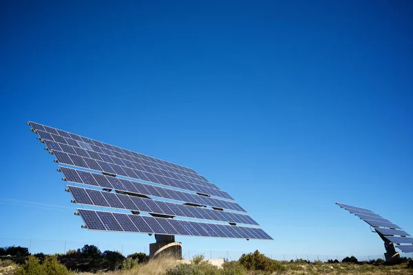 Vista do painel fotovoltaico — Fotografia de Stock