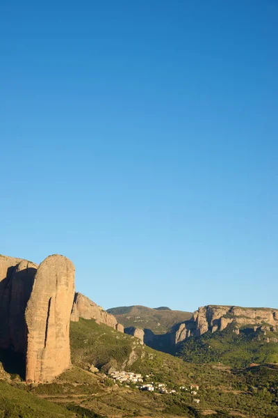 Montañas Riglos Conocidas Como Mallos Riglos Riglos Provincia Huesca Aragón —  Fotos de Stock