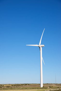 Elektrik üretimi için Windmill, Zaragoza Eyaleti, İspanya Aragon.