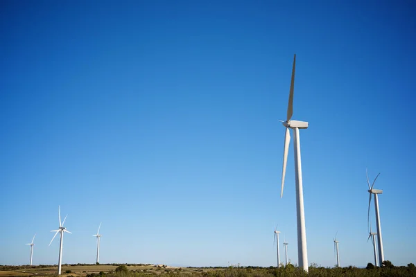 Moulins Vent Pour Production Électricité Province Saragosse Aragon Espagne — Photo