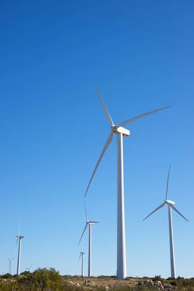 Moulins Vent Pour Production Électricité Province Saragosse Aragon Espagne — Photo