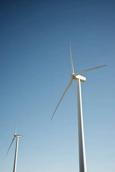 Větrné Mlýny Pro Výrobu Elektrické Energie Provincie Zaragoza Aragon Španělsku — Stock fotografie