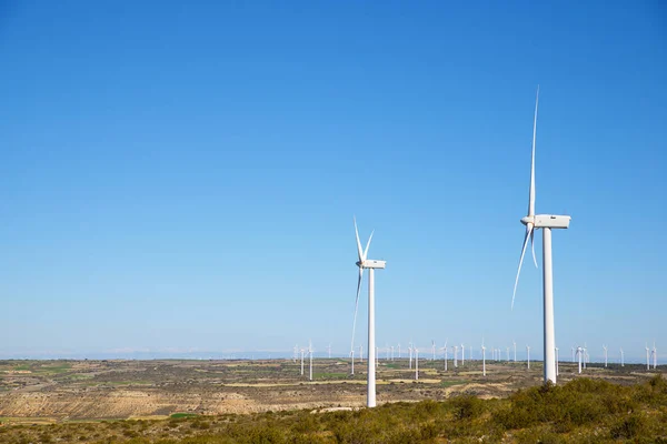 Windmills Electric Power Production Zaragoza Province Aragon Spain — Stock Photo, Image