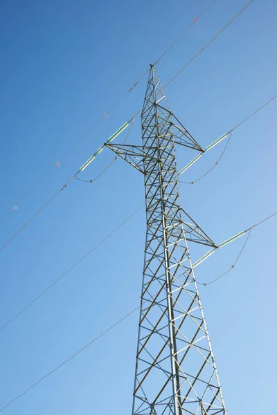 Zaragoza Elektrik Hattı Açık Gökyüzü Spanya Aragon — Stok fotoğraf