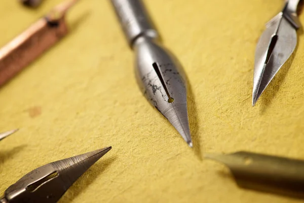 Nib Pennen Voor Kalligrafie Papier — Stockfoto
