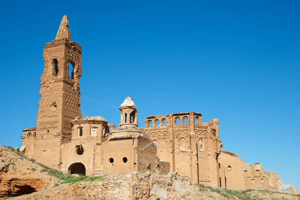 Ruinerna Belchite Stad Som Bombades Spanska Inbördeskriget Zaragozaprovinsen Aragonien Spanien — Stockfoto