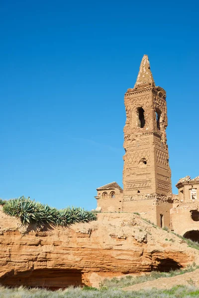 Ruins Belchite Town Bombed Spanish Civil War Zaragoza Province Aragon — Stock Photo, Image