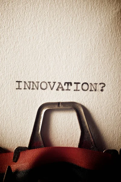 Question Innovation Written Typewriter — Stock Photo, Image