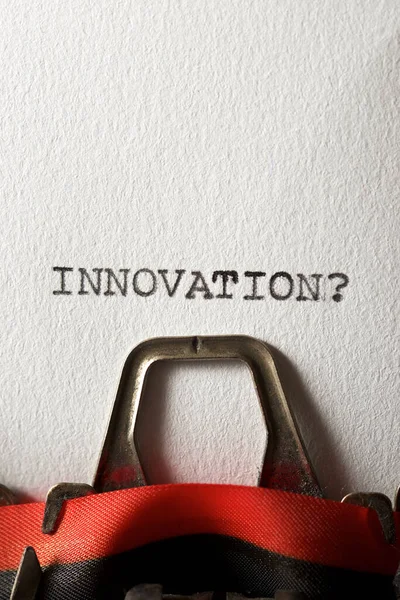 Question Innovation Written Typewriter — Stock Photo, Image