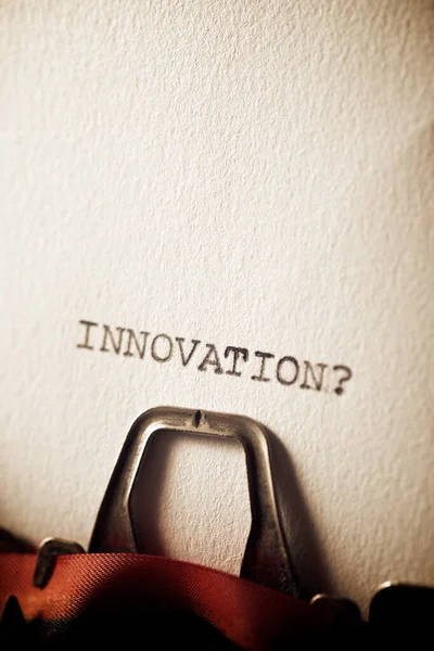 Question Innovation Written Typewriter — Stock Photo, Image