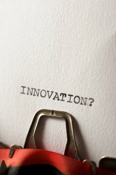 Question Innovation Written Typewriter — Stock Photo, Image