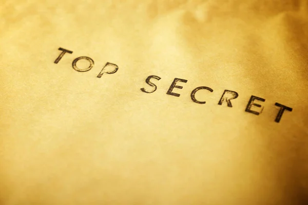 Frase Top Secret Una Busta Marrone — Foto Stock