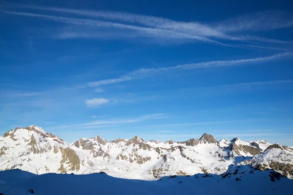 Schneebedeckte Gipfel Panticosa Tena Tal Pyrenäen Der Provinz Huesca Aragon — Stockfoto