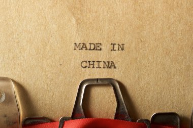 Cümle, Çin yapımı, daktiloyla yazılmış..